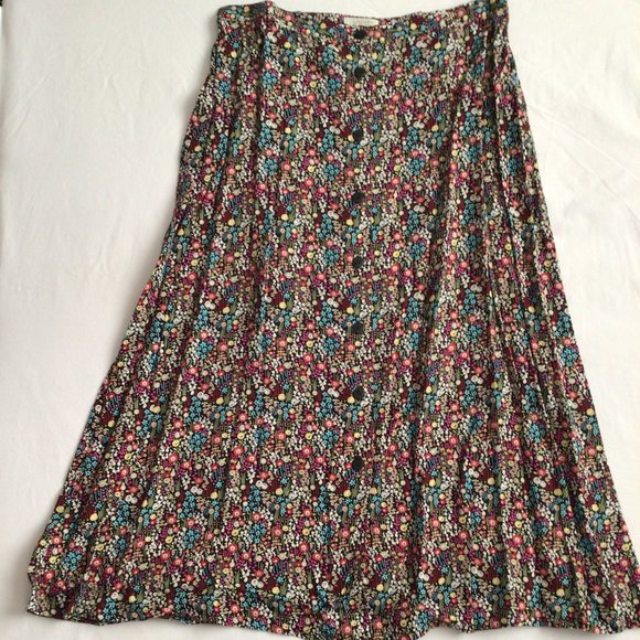 Christopher & Banks multicolor floral button front skirt - Picture 6 of 10